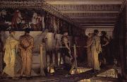 Alma-Tadema, Sir Lawrence Phidias Showing the Frieze of the Parthenon to his Friends (mk23) china oil painting reproduction